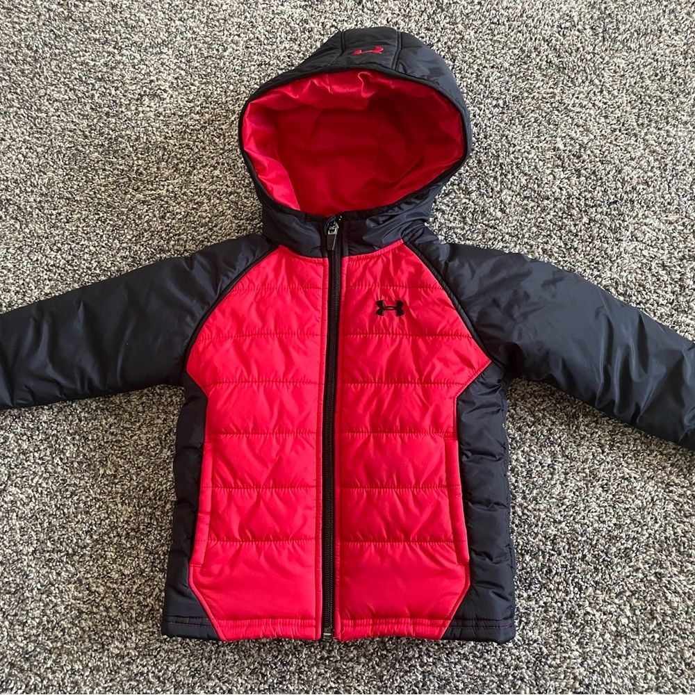 Under Armour Winter Jacket 2T Red Black Puffer